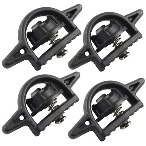 Crampons d'arrimage pour système de rails de plateau de camion, lot de 4, noirs (1/5)