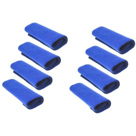 Lot de 8 housses de coussinet facial pour sangle de masque CPAP, compatibles avec les harnais CPAP (bleu).