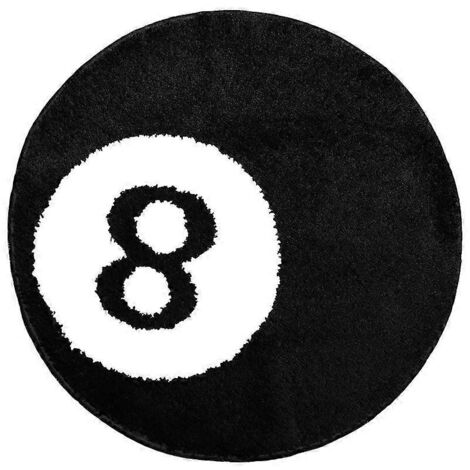 Tapis 8 Ball - Tapis blanc et noir de 81 cm (32 pouces) - Voir photo (1/5)