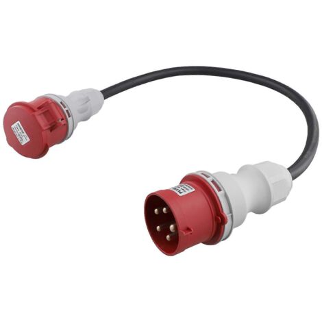 Adaptateur secteur 5 broches 32 A vers 16 A [triphasé, 400 V] (photo couleur) (1/5)