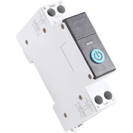 Compteur monophasé Tuya 40A sur rail DIN avec Wi-Fi, kWh, noir, avec affichage (voir photo) (1/5)