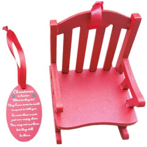 Mini fauteuil à bascule décoratif, modèle de fauteuil à bascule rouge (1/5)