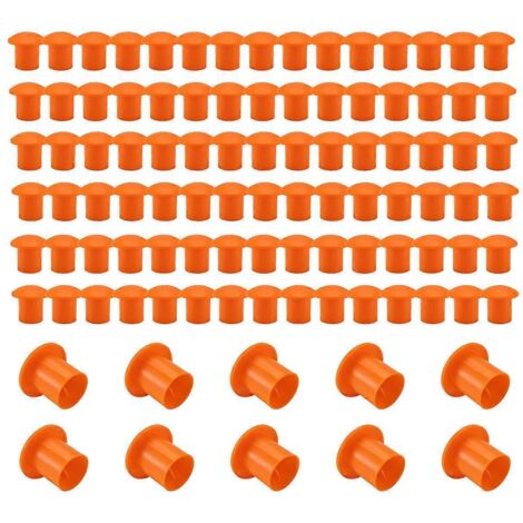 Lot de 100 capuchons de sécurité pour barres d'armature, couleur orange, 6 x 5,5 x 3,8 cm (voir photo). (1/5)