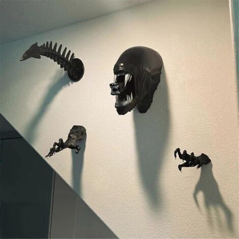 Tête de Xénomorphe géante, décoration murale Xénomorphe, masque de Xénomorphe (comme illustré) (1/5)