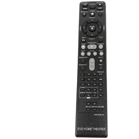 Télécommande AKB73636102 pour système home cinéma DVD, référence AKB72911011, noire. (1/5)