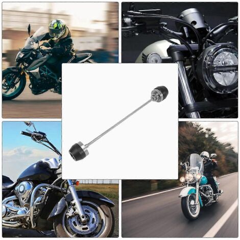 Protection anti-collision pour essieu avant de moto, fourche avant et roue (comme illustré) (1/5)