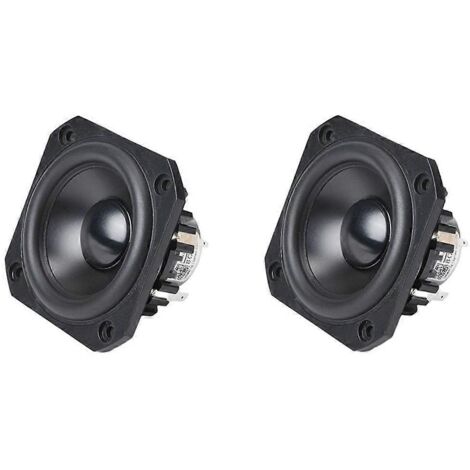 Lot de 2 haut-parleurs rectangulaires haute fidélité 8 ohms 25 W, noirs (1/5)