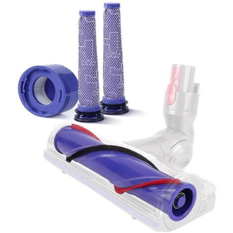 Brosse à rouleau + filtre HEPA pré/post compatible avec les modèles V7 et V8A illustrés (1/5)