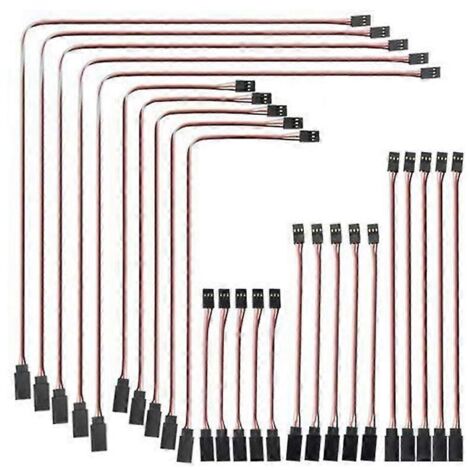 25 câbles d'extension servo style JR, connecteur mâle-femelle, pour voiture RC (voir photo). (1/5)