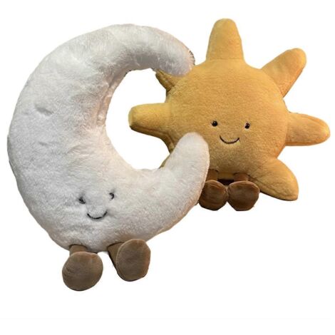 Peluche Lune et Soleil Mignonne, Jouet Météo Dessin Animé, Peluche Comme sur la Photo
