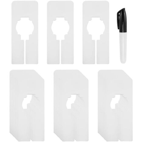 30 séparateurs de placard pour vêtements suspendus - Séparateurs rectangulaires blancs (1/5)