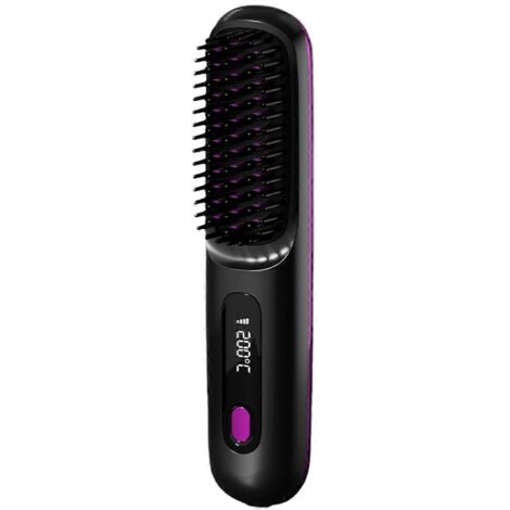 Peigne lisseur portable sans fil noir (1/5)