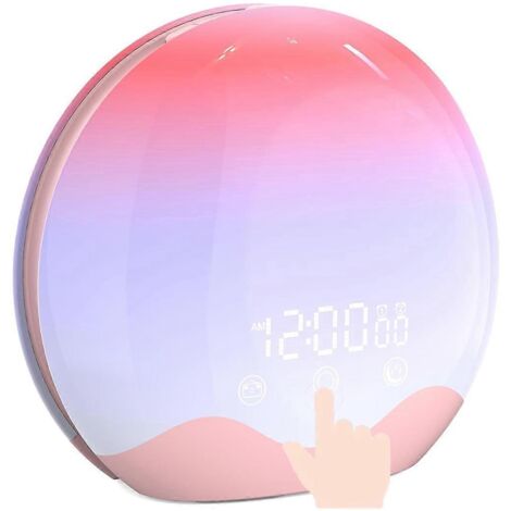 Réveil lumineux effet lever de soleil avec commande tactile, pour chambre à coucher (voir photo) (1/5)