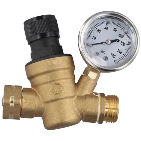 Vanne de régulation de pression d'eau pour VR, vanne de réduction de pression réglable (voir illustration) (1/5)