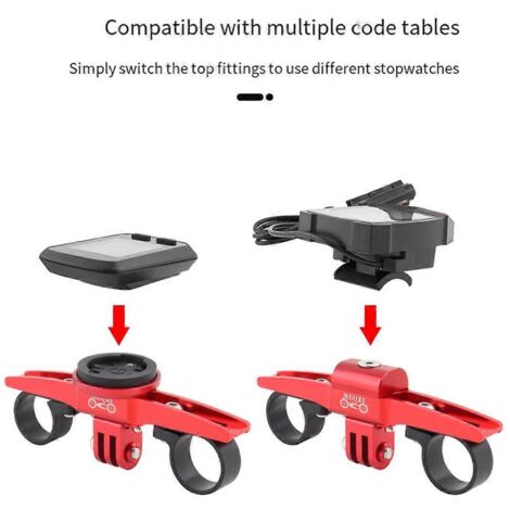 Support de compteur de vélo pour guidon TT, adaptateur noir (1/5)