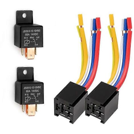 Relais automobile avec faisceau, relais 5 broches 80 A marche/arrêt normalement ouvert 80 A 14 V CC noir (1/5)