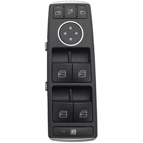 Interrupteur de commande de lève-vitre électrique pour conduite à gauche (noir) (1/5)