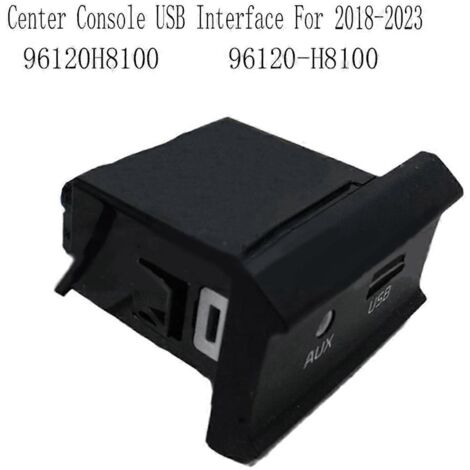 Interface USB de la console centrale, hub USB, port auxiliaire USB, noir (1/5)