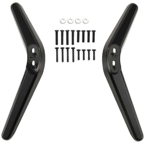 Support TV universel, pied de meuble TV, pieds de fixation 17-20 mm, noir (1/5)