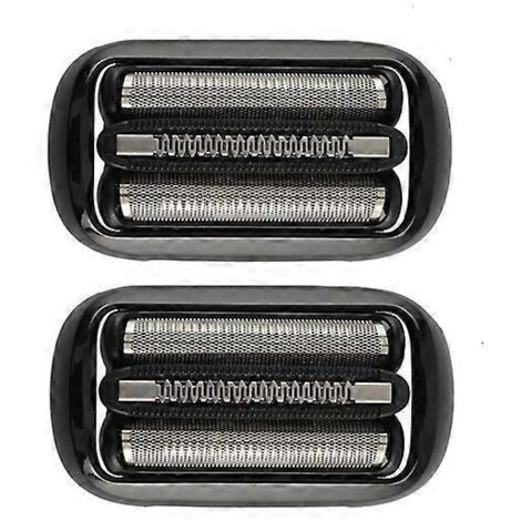 Lot de 2 têtes de rechange série 5/6 53B pour rasoir électrique à grille, noir (1/5)