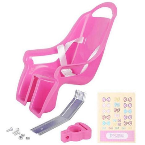Siège de vélo universel pour poupée avec autocollants à faire soi-même, rose (comme sur la photo) (1/5)