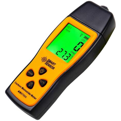 Détecteur de monoxyde de carbone portable, 80 dB, analyseur de gaz CO (voir illustration). (1/5)