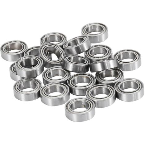 20 roulements MR106-ZZ, roulements à billes blindés en métal 6 x 10 x 3 mm, argent (1/5)