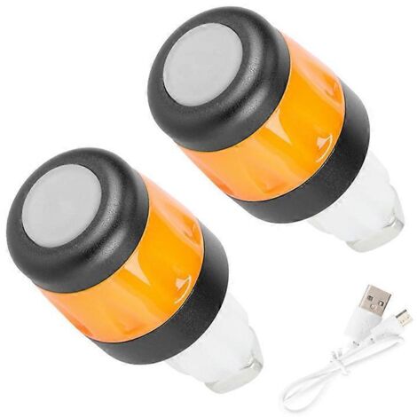Lot de 2 lumières pour guidon de trottinette électrique, noir et orange (voir photo) (1/5)