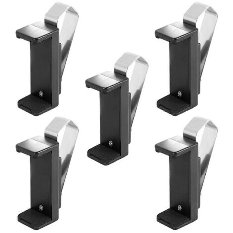 Lot de 5 supports de fixation pour pare-soleil de voiture, télécommande de porte de garage, noir (1/5)