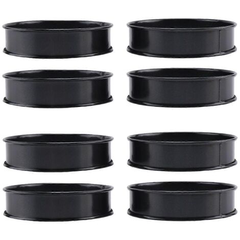 Lot de 8 cercles à crumpets antiadhésifs, cercles à muffins anglais de 10 cm pour la cuisson (voir photo) (1/5)