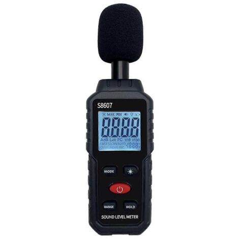 Sonomètre numérique 30-130 dB (détecteur de décibels, noir) (1/5)