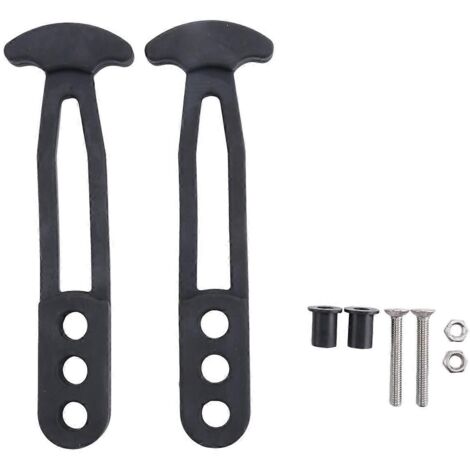 Échelle télescopique de bateau (lot de 2) avec sangle en caoutchouc noir (1/5)