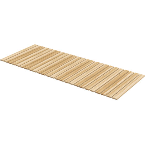 Rouleau pour allée piétonne, pas de jardin déroulable, résistant aux intempéries, bois d'épicéa, 120 x 47 x 1 cm, naturel (1/5)