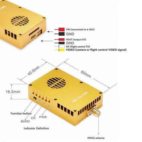 Émetteur audio-vidéo VT5804 BAT-MAX 5.8G 5.8W VTX 64CH FPV (1/5)