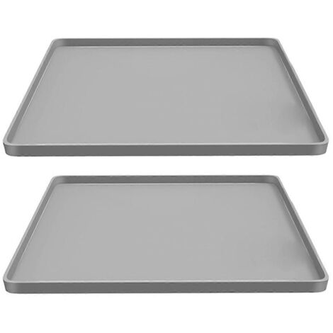 Tapis de protection pour réfrigérateur, mini tapis en silicone, tapis de protection pour dessous de réfrigérateur, gris (1/5)