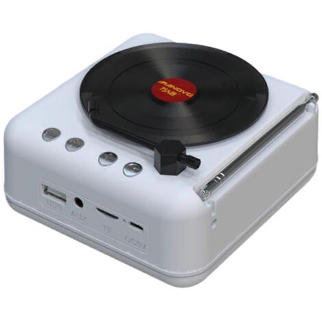 Enceinte Bluetooth portable Manovo Mini haut-parleur de basses blanc (1/5)