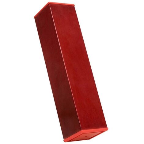 Tube à sable rectangulaire en métal rouge (1/5)