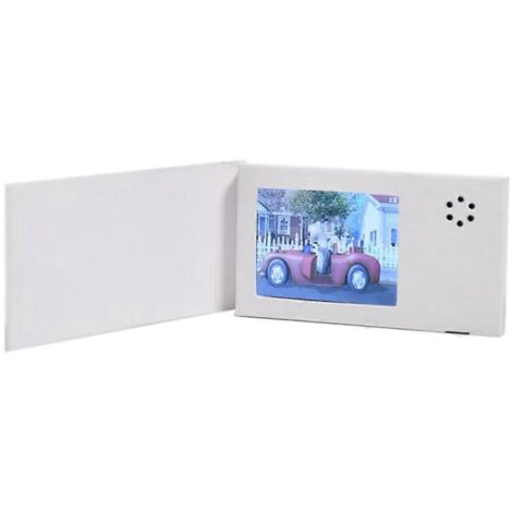 Carte vidéo blanche d'anniversaire de 2,4 pouces (1/5)