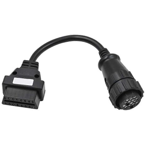 Câble d'extension OBD2 femelle 16 broches pour camion (noir) (1/5)