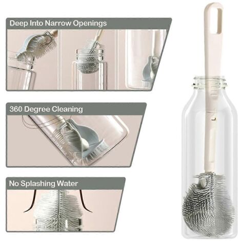 Brosse à biberon – Idéale pour nettoyer les tasses. Petite brosse à long manche (voir photo). (1/5)