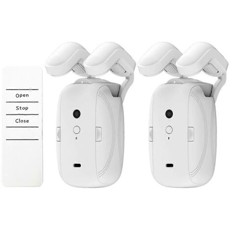 Double tringle à rideaux intelligente avec système d'ouverture automatique (blanc) (1/5)