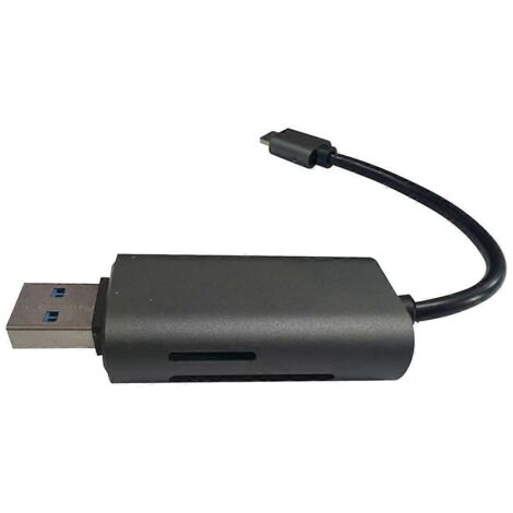 Lecteur de cartes USB 3.0 SD/TF 3.0, adaptateur de lecture de cartes mémoire pour clés USB (voir illustration) (1/5)