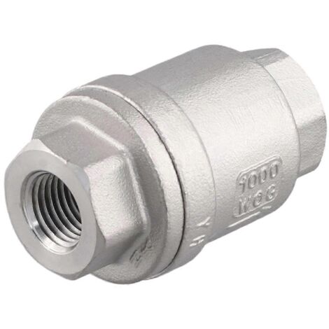 Clapet anti-retour vertical H12 pour pompe à eau, tuyau d'eau 1/4 po, valve unidirectionnelle argentée (1/5)
