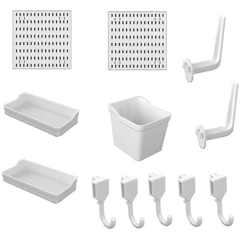 Kit de rangement mural pour cuisine, blanc (1/5)