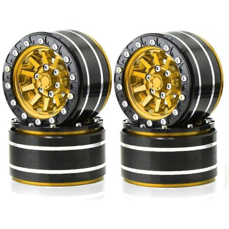 Jante Beadlock en métal de 1,9 pouce, diamètre extérieur 55 mm, dorée (1/5)