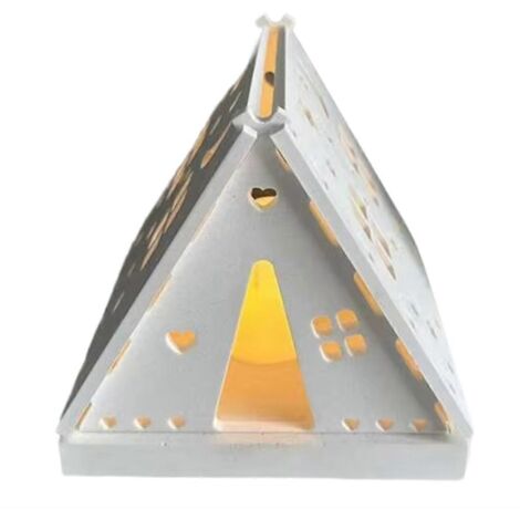 Moules porte-bougies en silicone creux étoiles et lune décoration intérieure blanc (1/5)