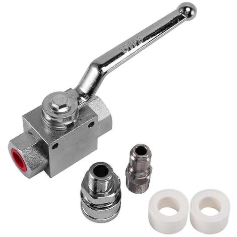 Raccord rapide 3/8 pouce pour tuyau de nettoyeur haute pression, 4500 psi, argent (1/5)