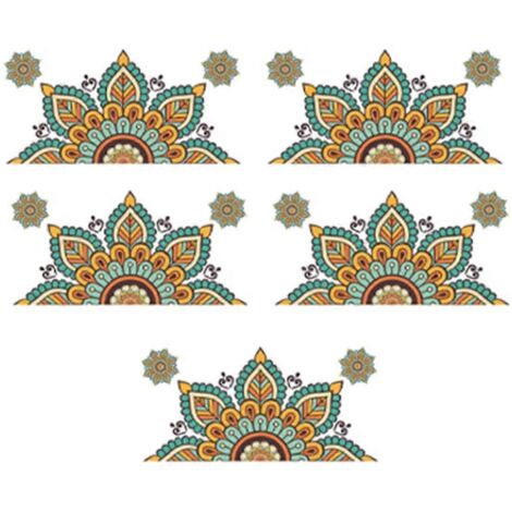 Sticker mural mandala, papier peint autocollant, décoration de fond, 5 pièces, comme illustré (1/5)