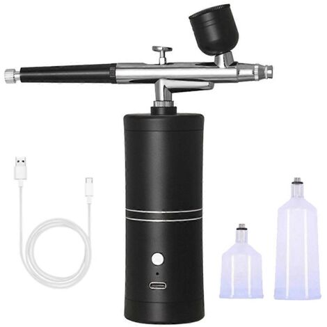 Kit aérographe neuf, compresseur sans fil rechargeable, ensemble aérographe noir (1/5)
