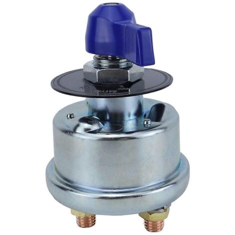 Interrupteur de déconnexion de batterie 12-24 V avec contacts en cuivre, bleu (1/5)